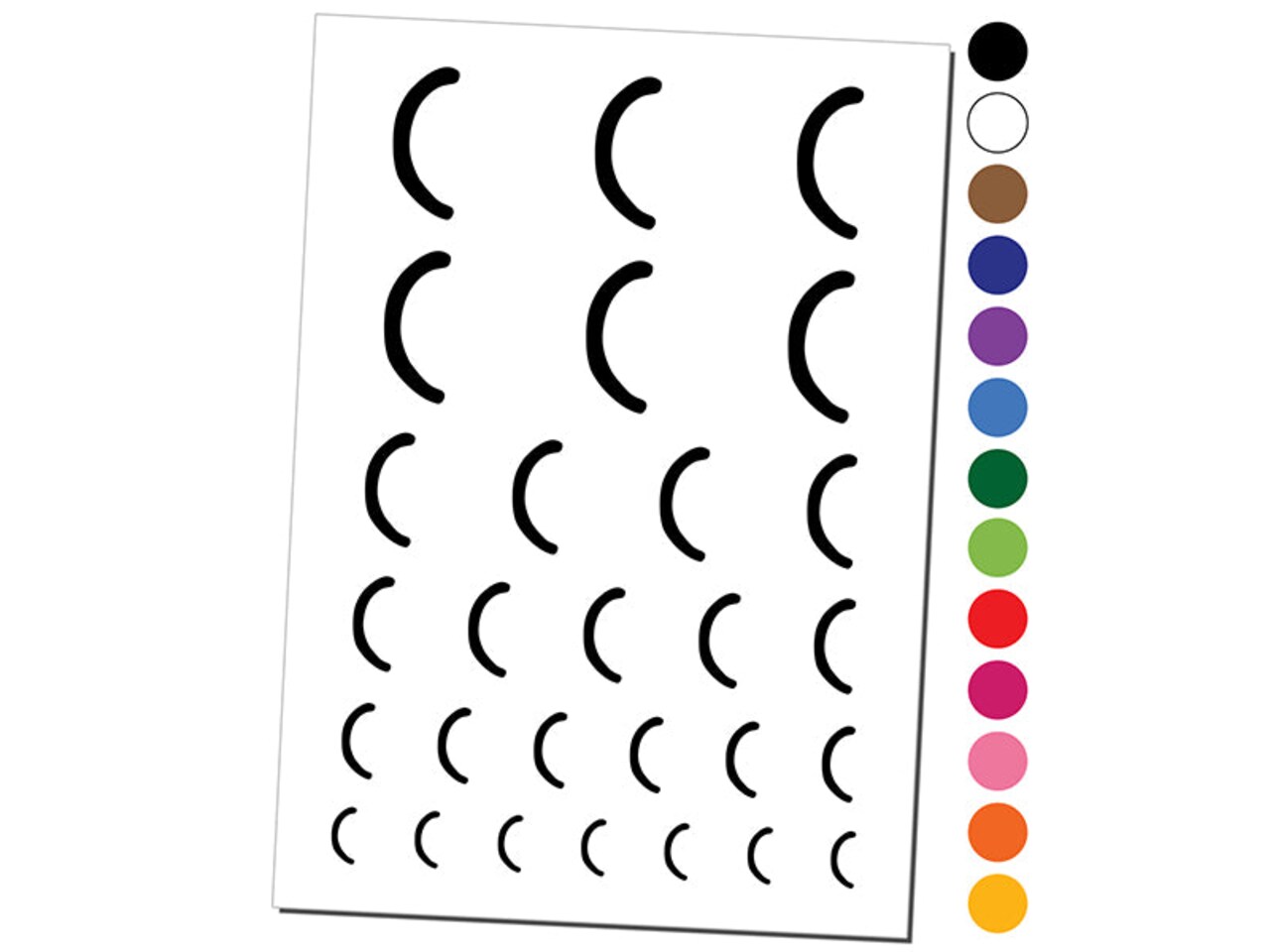 Letter C Uppercase Felt Marker Font Temporary Tattoo Water Resistant Fake Body Art Set Collection